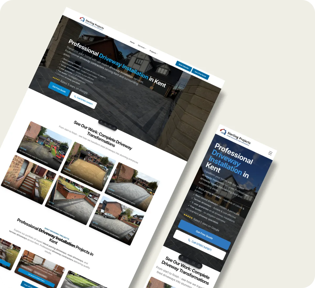 Showcase of a modern website project built by Detling Web Design