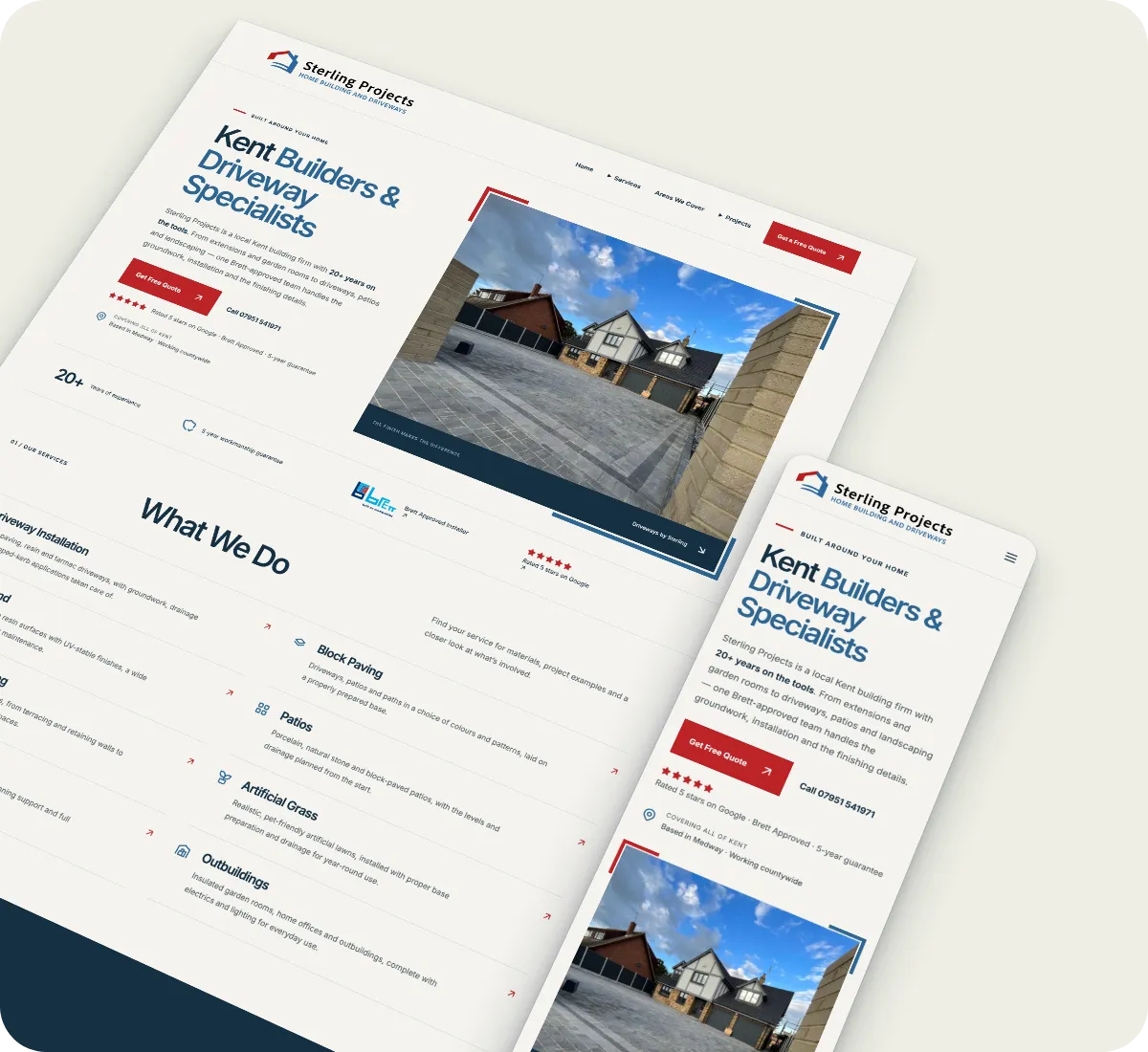 Sterling Projects website homepage