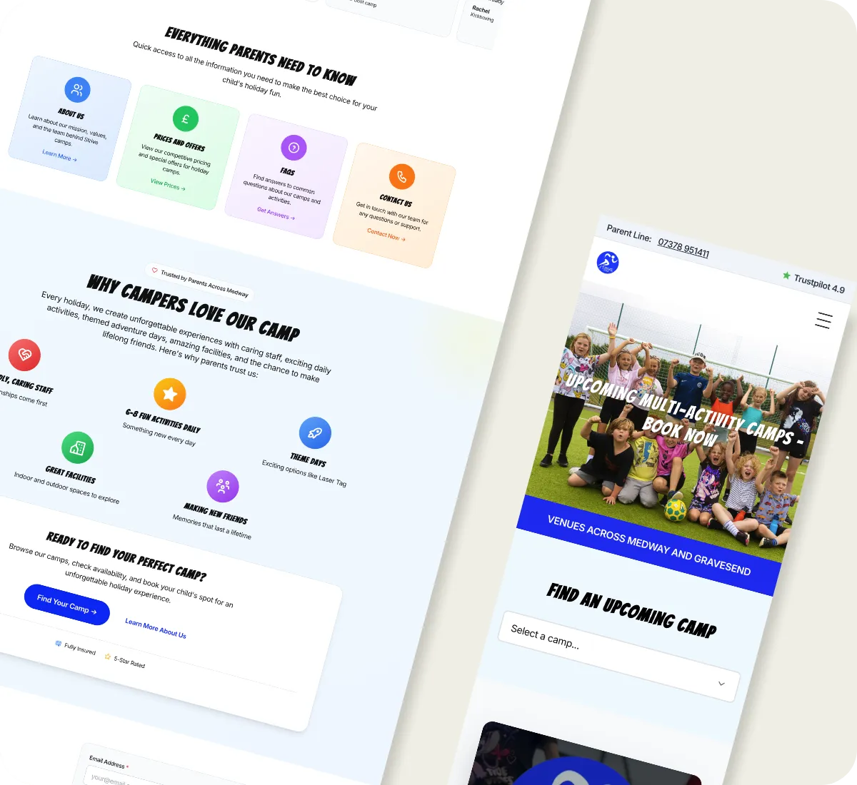 Strive PE and Sport website screenshot — opens live site in new tab